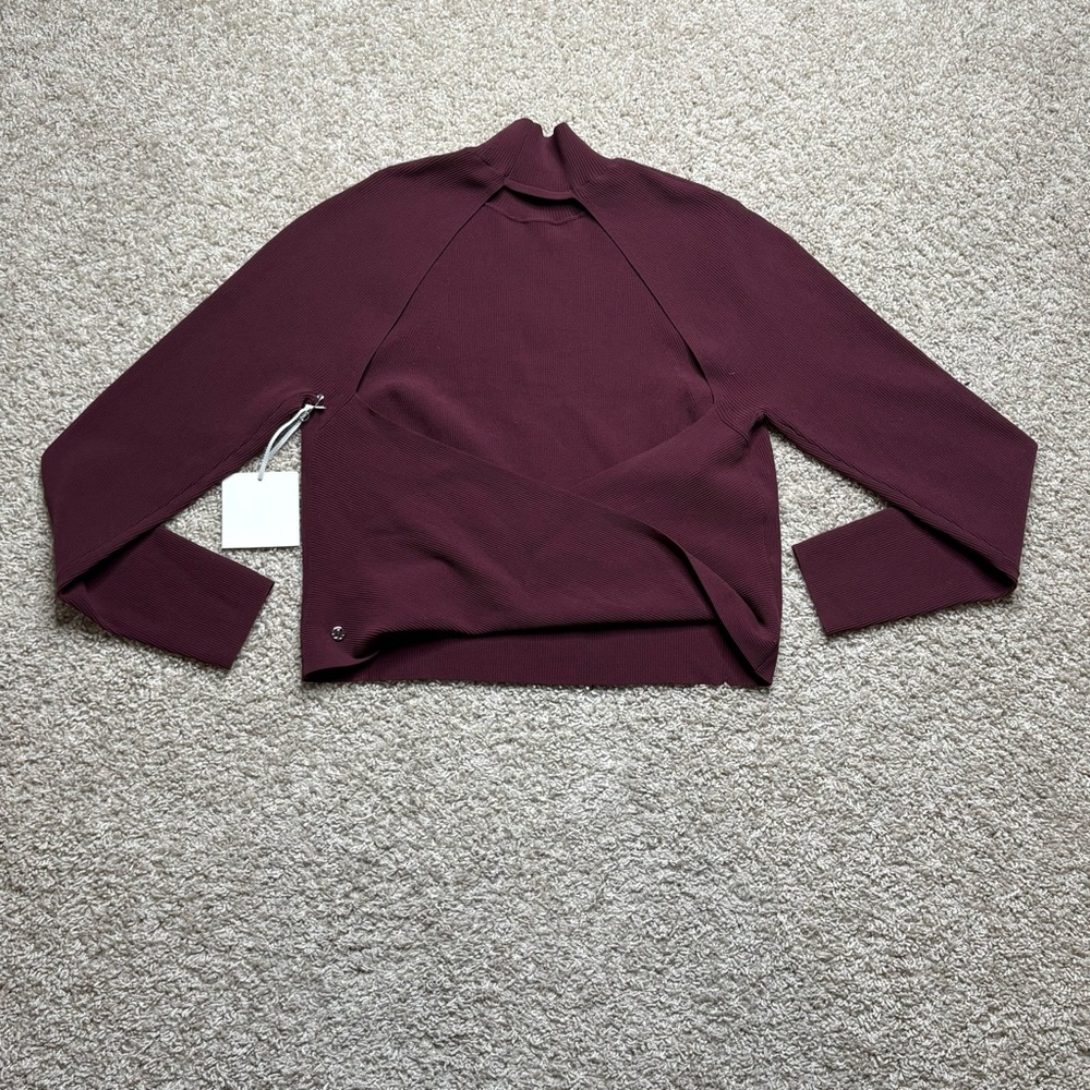 Lululemon Ribbed-Knit Twist-Back Mockneck Sweater - Picture 2 of 6